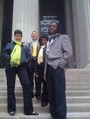 Shireen, Ian, Nhtabe and Lucky in front of MIT 